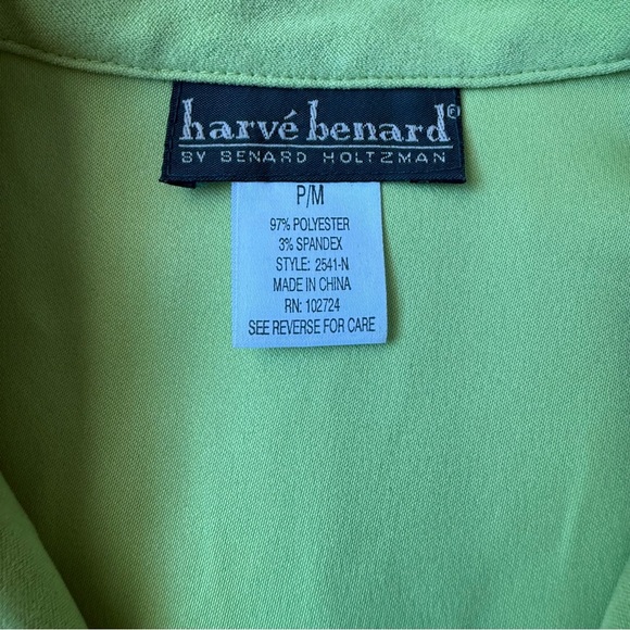 Harve Benard Petites by Benard Holtzman Neon Chartreuse Green Blazer - Picture 5 of 8